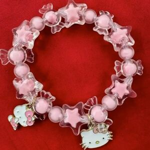 Hello Kitty Charm Bracelet, Cute & Elegant Style Resin Bead Wristband - NWT